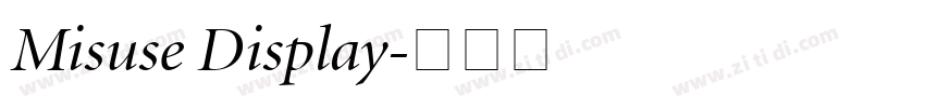 Misuse Display字体转换